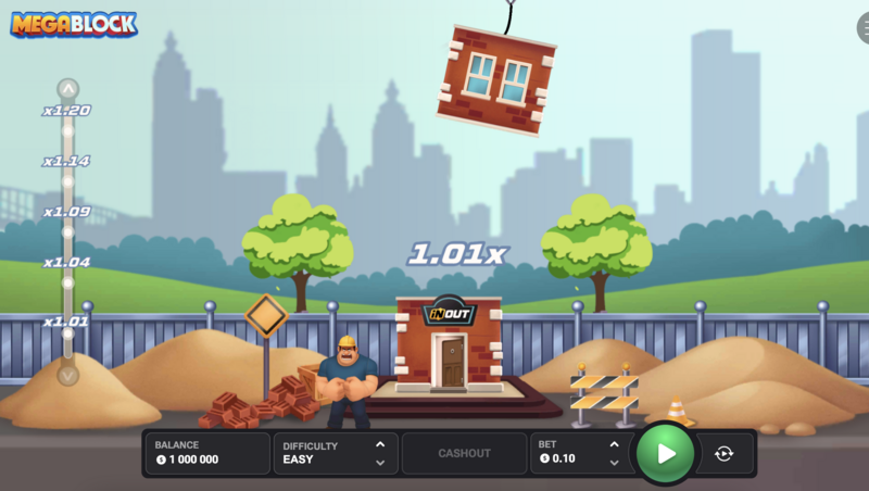 Tower Rush - Bet Controls and Cashout Interface - Gameplay Screenshot