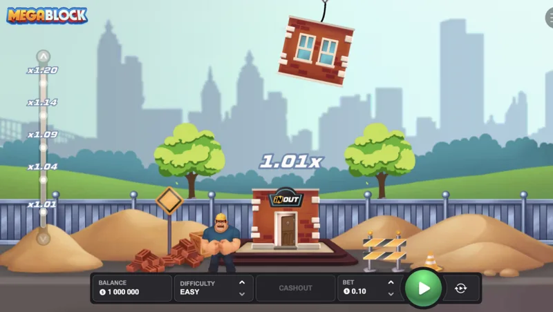 Tower Rush - Bet Controls and Cashout Interface - Gameplay Screenshot